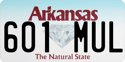 AR license plate 601MUL