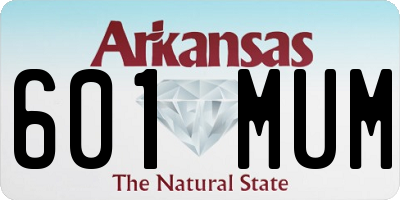 AR license plate 601MUM