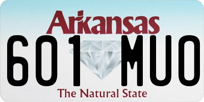 AR license plate 601MUO