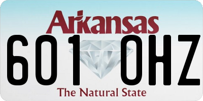 AR license plate 601OHZ