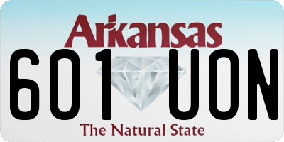 AR license plate 601UON