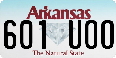 AR license plate 601UOO