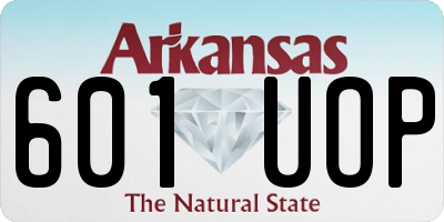 AR license plate 601UOP