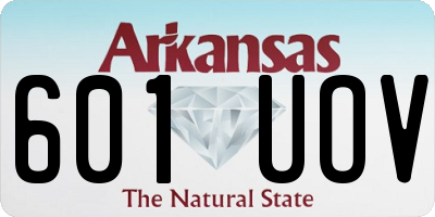 AR license plate 601UOV