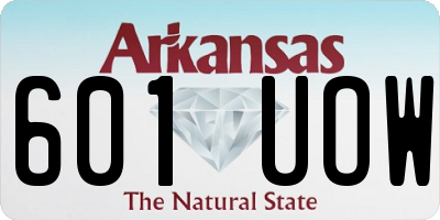 AR license plate 601UOW
