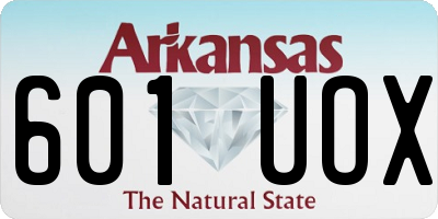 AR license plate 601UOX