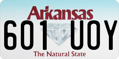 AR license plate 601UOY