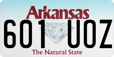AR license plate 601UOZ