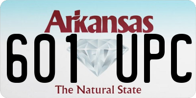 AR license plate 601UPC