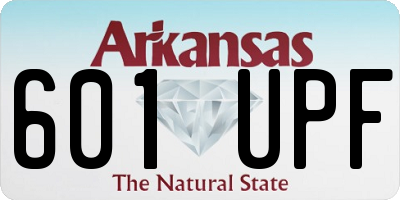 AR license plate 601UPF