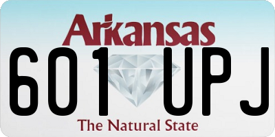 AR license plate 601UPJ