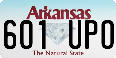 AR license plate 601UPO