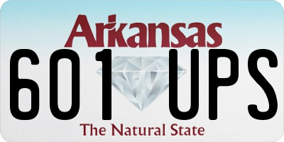AR license plate 601UPS