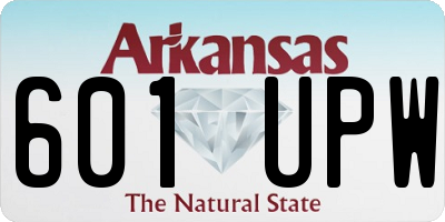 AR license plate 601UPW