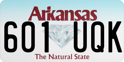 AR license plate 601UQK