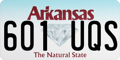 AR license plate 601UQS