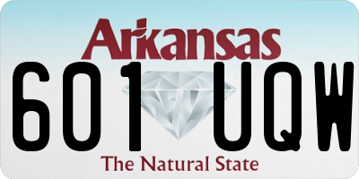 AR license plate 601UQW