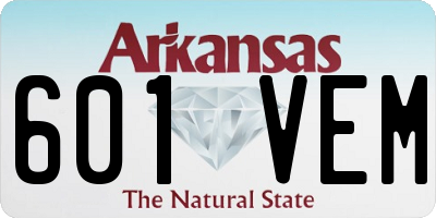 AR license plate 601VEM