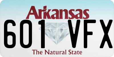 AR license plate 601VFX
