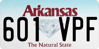 AR license plate 601VPF