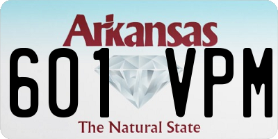 AR license plate 601VPM