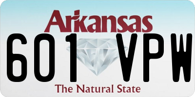 AR license plate 601VPW
