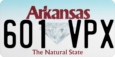 AR license plate 601VPX