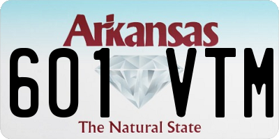 AR license plate 601VTM