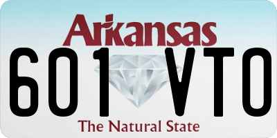 AR license plate 601VTO