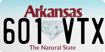 AR license plate 601VTX