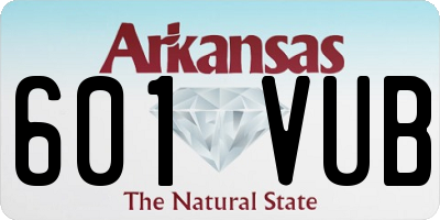 AR license plate 601VUB