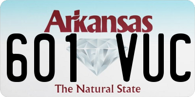 AR license plate 601VUC