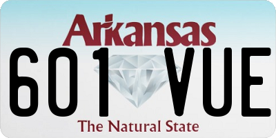 AR license plate 601VUE