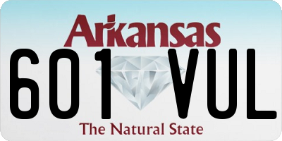 AR license plate 601VUL