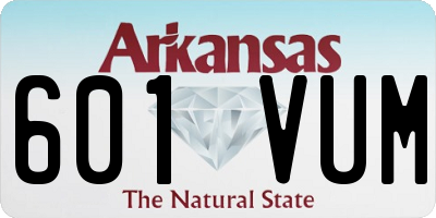 AR license plate 601VUM