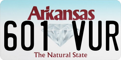 AR license plate 601VUR