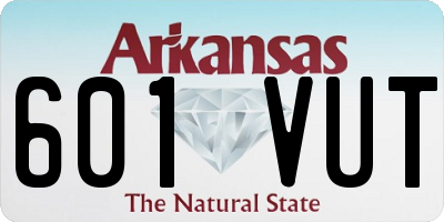 AR license plate 601VUT