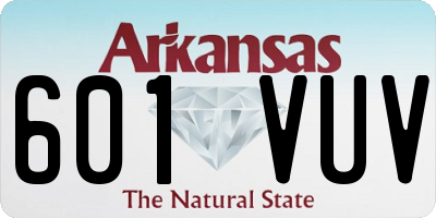 AR license plate 601VUV