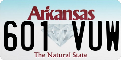 AR license plate 601VUW