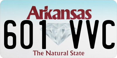 AR license plate 601VVC