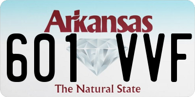 AR license plate 601VVF