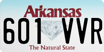 AR license plate 601VVR