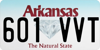 AR license plate 601VVT