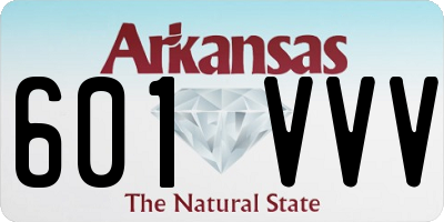 AR license plate 601VVV