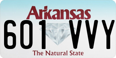 AR license plate 601VVY