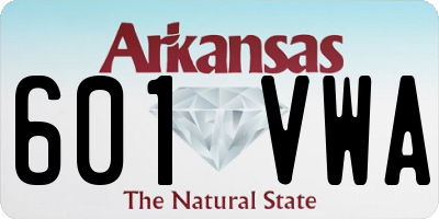 AR license plate 601VWA