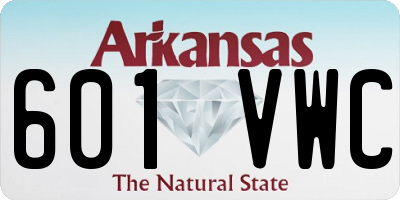 AR license plate 601VWC