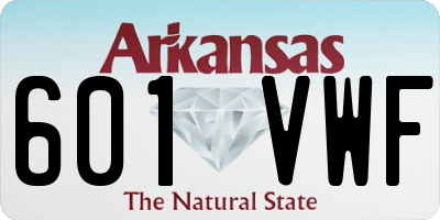 AR license plate 601VWF