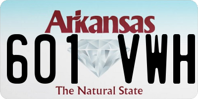 AR license plate 601VWH