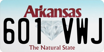 AR license plate 601VWJ